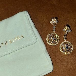 Judith Ripka 14K Clad 1.55ct Diamonique Drop Pierc